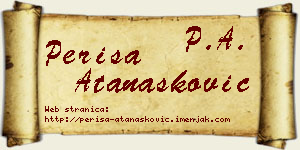 Periša Atanasković vizit kartica